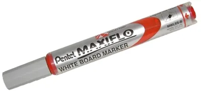Image de Pentel - Stylo feutre Pentel MWL5S tableau blanc 1mm rouge | 12 pièces