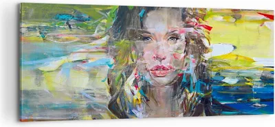 Produktbild von Bild auf Leinwand - Leinwandbild - frau modern - 100x40cm - Wand Bild - Wanddeko - Wandbilder - Leinwanddruck - Bilder - Kunstdruck - Wanddekoration - Leinwand bilder - Wandkunst - AB100x40-3473