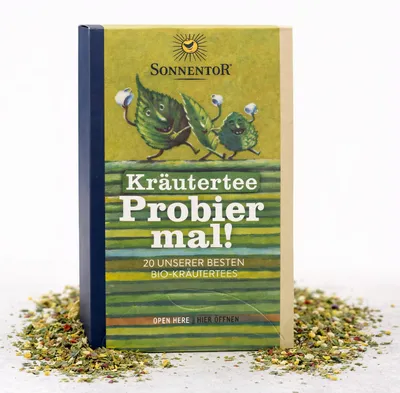 Produktbild von Sonnentor 469116, Kräutertee, 22 g, Brennnessel, Pfefferminz, Thymian, 1 Stück(e), Papierschachtel