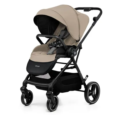 Produktbild von Kinderkraft Yoxi 3in1 Kinderwagen mit Babywanne & i-Size Autositz, drehbar, kompakt faltbar, pannensicher, Beige