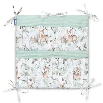 Produktbild von SENSILLO Kinderbett-Organizer Funktionelle Dekoration 47x47 cm - Hirschfänger Mint