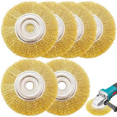 Immagine prodotto di Set di spazzole in ottone per la pulizia delle fughe, 6 pezzi