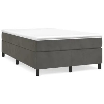 Produktbild von vidaXL Boxspringbett mit Matratze Dunkelgrau 120x190 cm Samt