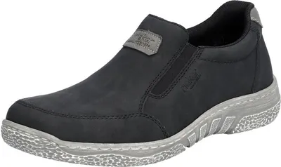Produktbild von Rieker Herren Slipper Halbschuh sportlich Stretch extra weit 03553, Größe:45 EU, Farbe:Schwarz
