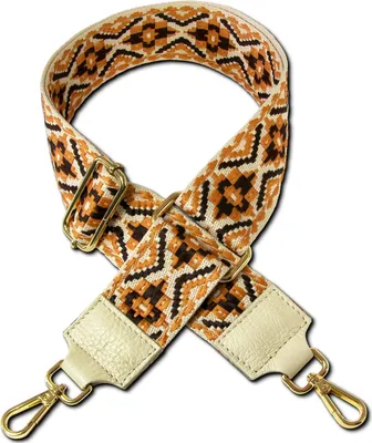 Produktbild von Boho-Gurt beige braun schwarz Florence Tragegurt Ornamentmuster Canvas D2OGP001YI