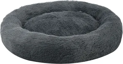Obrázek produktu pro Pelíšek pro psy Monty 26576, kulatý, měkký, nadýchaný, protiskluzový a pratelný, šedý, 100 cm