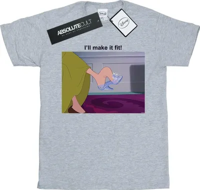 Produktbild von Disney Princess - "I'll Make It Fit" T-Shirt für Herren BI44259 (L) (Grau)