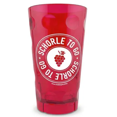 Schorle to go Dubbebecher 0,5 Liter (Pink) aus Plastik | Pfalz Dubbeglas