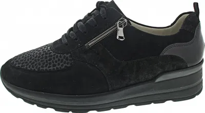Produktbild von Waldläufer Damen sportlicher Schnürer in Schwarz, Größe 4.5