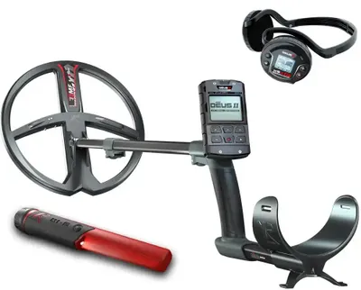 Produktbild von XP Deus 2 28cm Suchspule, WS6 ST Stereokopfhörer, Mi6 Pinpointer, Kabellos, bis 20 Meter Wasserdicht, Profi Detektor