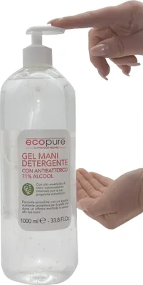 Produktbild von 1000 ml Desinfektionsmittel Handgel 71% Alkohol Gel Handdesinfektion Spender 1 l