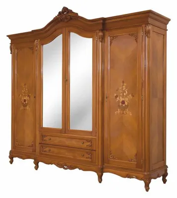 Produktbild von Casa Padrino Luxus Barock Schlafzimmer Schrank Braun 260 cm - Barockstil Schlafzimmer Möbel