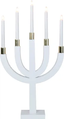 Produktbild von Best Season Fensterleuchter "Elias" 5flammig Material: Holz/MetallFarbe: weiss, ca. 67 x 39, 218-81
