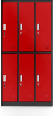 Immagine prodotto di Armadietto spogliatoio Armadietto spogliatoio rosso antracite 185x90x45