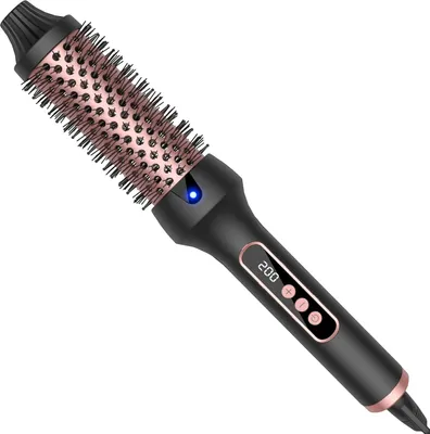 Produktbild von OKWRAP Thermobürste LCD-Display, Ionen, Thermobürste, Lockenstab, Heißbürste, Rundbürste für Haarstyling, Heißbürste, Glättbürste, Haarstyler, Rundbürste, Glättbürste, 38 mm