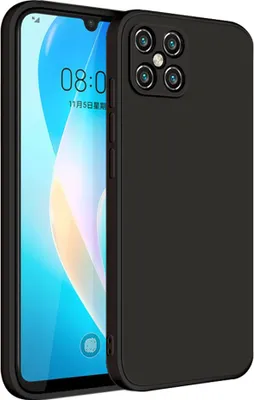 Produktbild von Huawei Nova 8 SE Hülle, LaimTop Slim Liquid Silikon Gel Gummi Schutzhülle für Huawei Nova 8 SE Schwarz