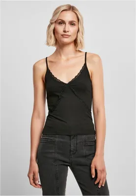 Zdjęcie produktu dla Urban Classics Ladies - LACES 90s Tank Top czarny - L