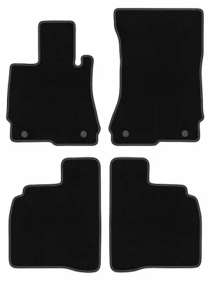 Productafbeelding van Velours automatten voor Mercedes W221 2005-2013 (sedan) – 4-delig, zwart, op maat – Wielganizator BASIC