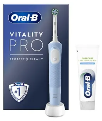 Produktbild von Oral-B Vitality Pro D103 Blau elektrische Zahnbürste mit Zahnpasta Set