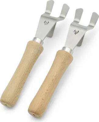 Produktbild von Universal-Griffe | Grillrostheber aus Edelstahl | abnehmbar - robust für alle Grillroste (Stäbe von links nach rechts)
