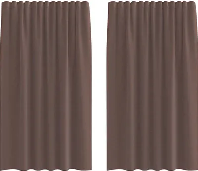 Produktbild von vidaXL Voile Vorhänge mit Lasche 2 Stk. Braun