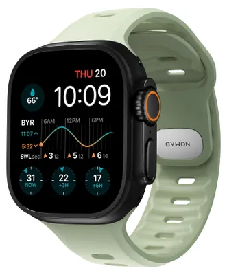 Produktbild von Nomad Tempo Armband 49 mm – Schlank und sicher mit Pin-und-Tuck-Verschluss – Aus robustem, kompressionsgeformtem FKM-Gummi – Wasserdicht, geeignet für Workouts und täglichen Gebrauch