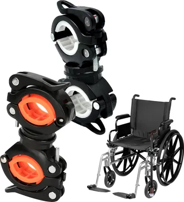 Produktbild von Krückenhalter, 2 Stück Mehrzweck-Krückenhalter Metal Cane Holder Stockhalterung Gehstockhalter für Mobilitätsroller Drive Rollator Walker