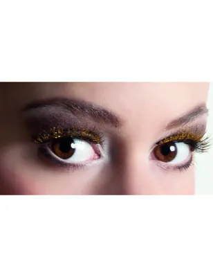 Produktbild von Boland 601623, Karnevalskostüm-Wimpern, Erwachsener, Weiblich, Polyester, Gold, 25 g