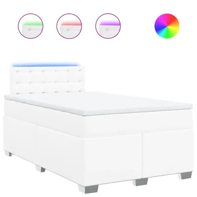 Immagine prodotto di vidaXL Letto a molle con materasso bianco 120x190 cm in Pelle finta