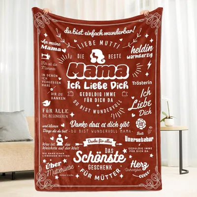Produktbild von Greysky Flanell-Muttertagsdecke Rot 130 x 180 cm