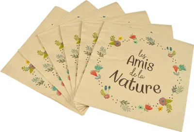 Image de 20 serviettes Les amis de la nature