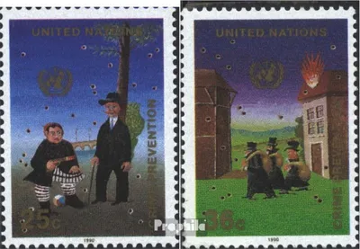 Produktbild von Briefmarken UNO - New York 1990 Mi 604-605 (kompl.Ausg.) postfrisch Verbrechensverhütung