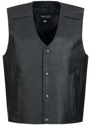Produktbild von PAULGOS Lederweste Biker Kutte Clubweste Chopper Weste 100% Echtleder - BW3