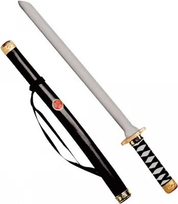 Produktbild von Ninja Samurai Schwert mit Scheide 60 cm für Karneval, Rollenspiel und als Spielzeugwaffe