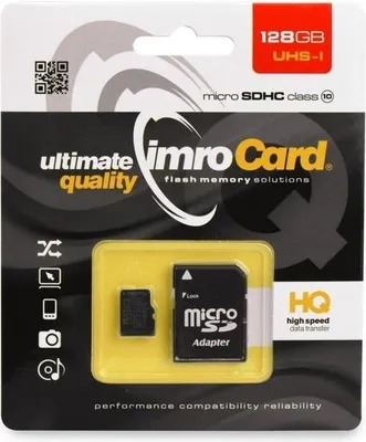 Immagine prodotto di Scheda di memoria Imro IMRO 10/128G UHS-I ADP 128 GB MicroSDHC Classe 10