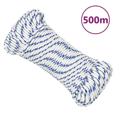 Image de vidaXL Corde de bateau Blanc 3 mm 500 m Polypropylène