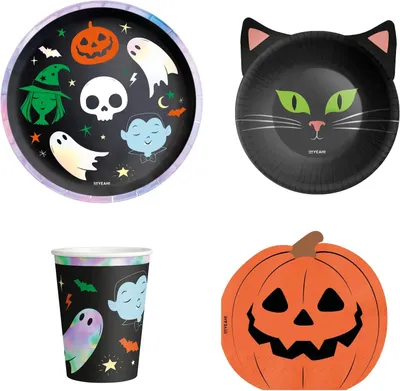 Productafbeelding van Personen - Set van 6 - Placemat Basic Trick of Deal Halloween voor kinderen - Tafeldecoratie Halloween