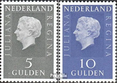 Produktbild von Briefmarken Niederlande 1970 Mi 944y-945y (kompl.Ausg.) phosphoriszierendes Papier postfrisch Königin Juliana
