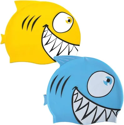 Produktbild von Schwimmhaube Set für Kinder, 2 Stück, wasserdicht, weiches Silikon, für Jungen und Mädchen