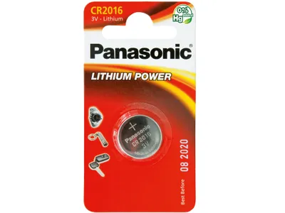 Produktbild von Panasonic CR2016 - LITHIUM COIN, Alkali, 3 V, 90 mAh, 1.6 g