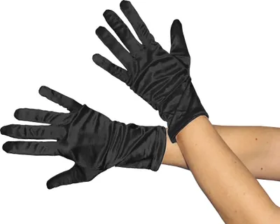 Produktbild von Handschuh kurz schwarze Damen Fasching