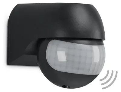 Immagine prodotto di TELEFUNKEN - Rilevatore di movimento, sensore di movimento 180°, portata max. 12m, incl. impostazione tempo, max. 2.000 Watt, IP44, nero, 77x55x70mm (LxWxH)