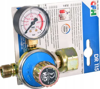 Immagine prodotto di Riduttore per bombole di propano-butano, regolatore di pressione 1-4 Bar Cfh 52115