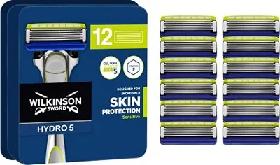Produktbild von Wilkinson Sword Hydro 5 Skin Protection Sensitive (briefkastenfähig), 12 Rasierklingen N