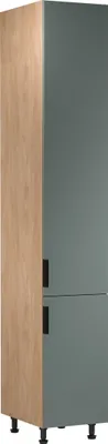 Produktbild von Küche Hochschrank 40 cm Küchenblock Küchenschrank Sorento D40SPWN, Grün/Sonoma Eiche