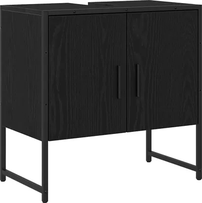 Zdjęcie produktu dla Szafka pod umywalkę z drzwiami Czarny Dąb 60 x 30 x 60 cm