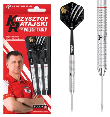 Produktbild von BULL'S Krzysztof Ratajski Brass Silver Steel Dart - 24g -- 1 Satz