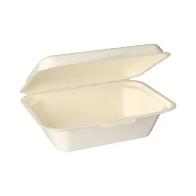 Produktbild von 5000 Menüboxen, Zuckerrohr "pure" ungeteilt 6 cm x 18 cm x 12,5 cm weiss