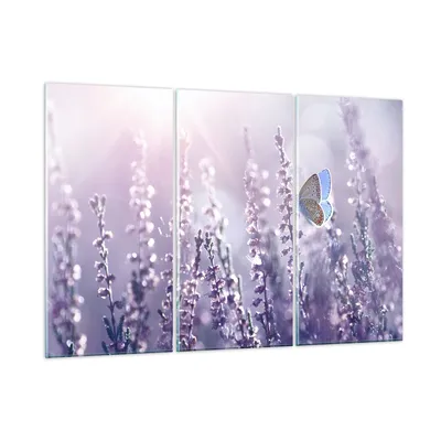 Produktbild von Bilder auf glas - Schmetterling Wiese Blume - 105x70cm - Glasbilder - Wandbilder - Kunstdruck - zum Aufhängen bereit - Wanddekoration aus Glas - Glas Bilder - Wandbild auf Glas - GCE105x70-4014