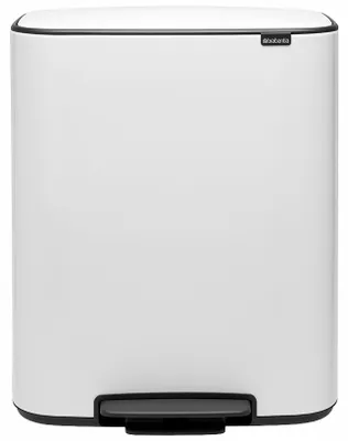 Produktbild von BRABANTIA Tretmülleimer Bo 2 Eimer 30+30 L Weiß